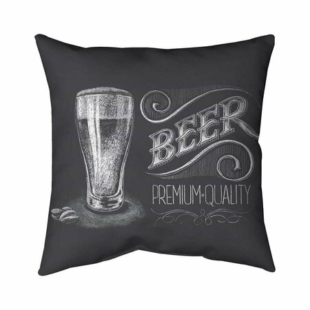 FONDO 20 x 20 in. Vintage Beer Signboard-Double Sided Print Indoor Pillow FO3334331